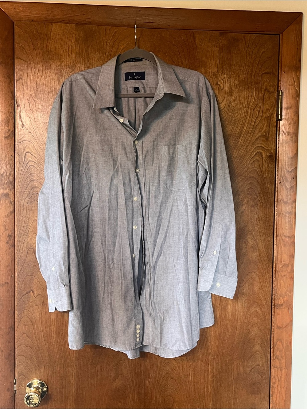 Kenneth Cole Reaction Men's Heather Light gray Button-Up Dress Shirt